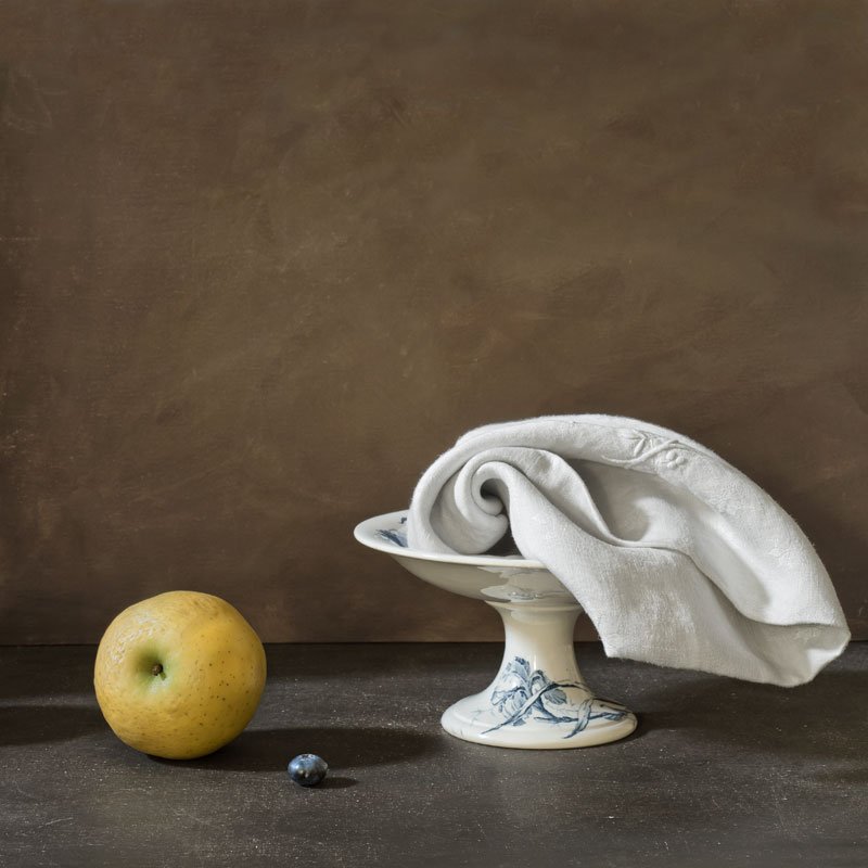 Pomme, myrtille et linge