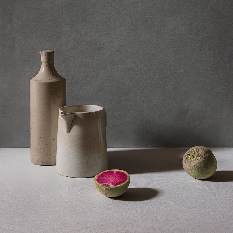 Pichet, grès et radis